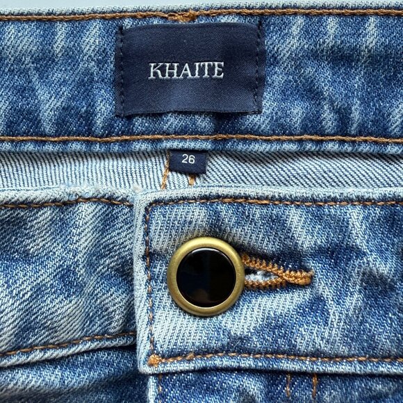 KHAITE Vivian Women's Straight Leg Jeans - Blue 26 - Picture 3 of 8